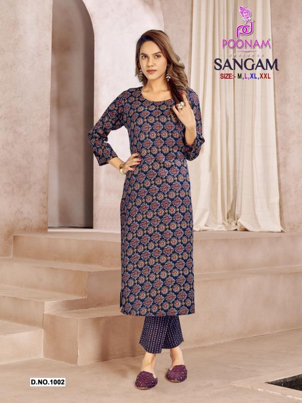 Poonam Sangam Fancy Kurti With Bottom Collection